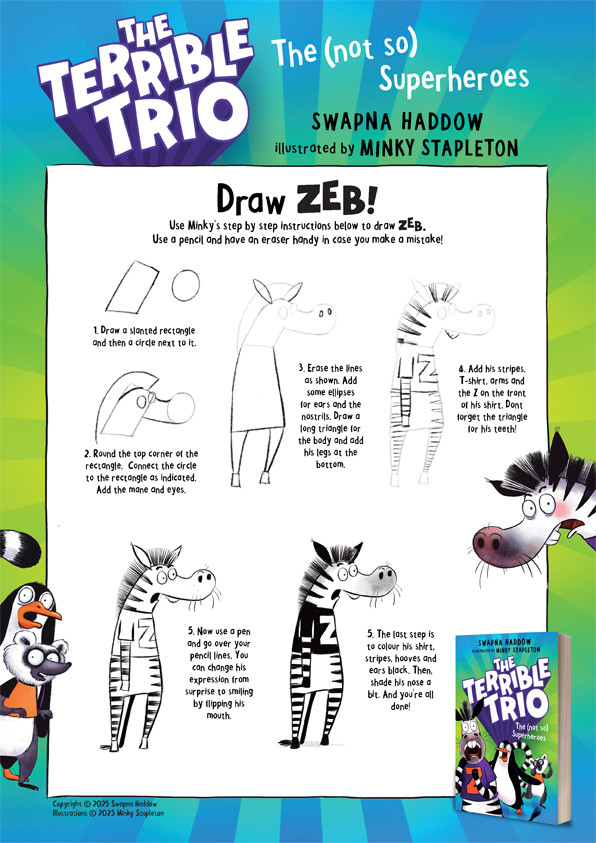 Draw Zeb from The Terrible Trio series