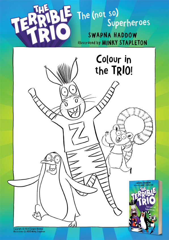 The Terrible Trio Colouring In Sheet